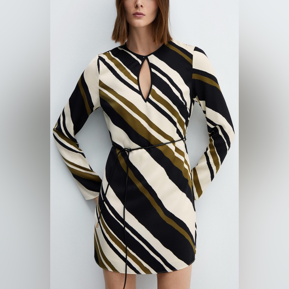 Mango long sleeve dress